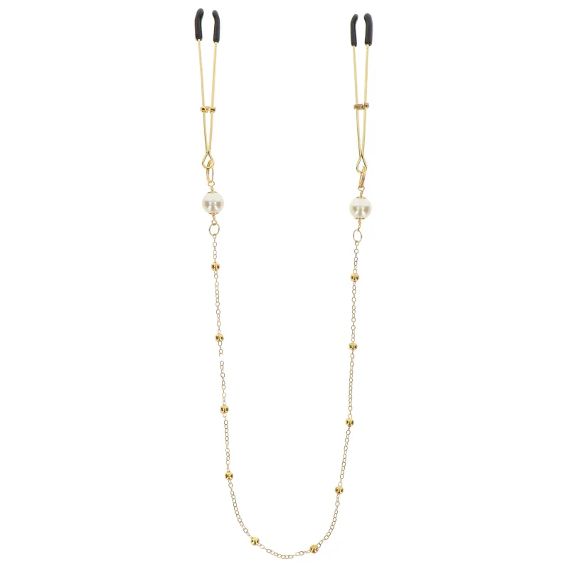 TABOOM Pince-tétons avec chaîne Tweezers Pearls Taboom Dorées